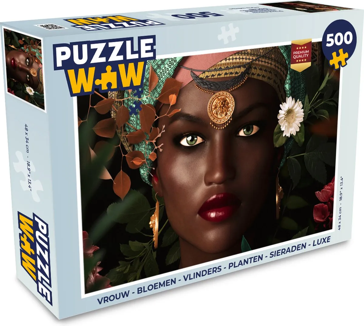 PuzzleWow Bloemen Vlinders Planten Sieraden Legpuzzel 500 Stuks