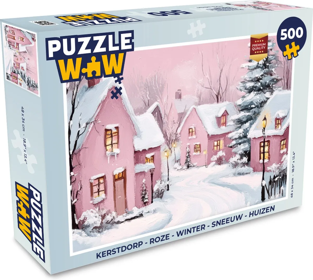 PuzzleWow Kerstdorp Legpuzzel 500 Stuks