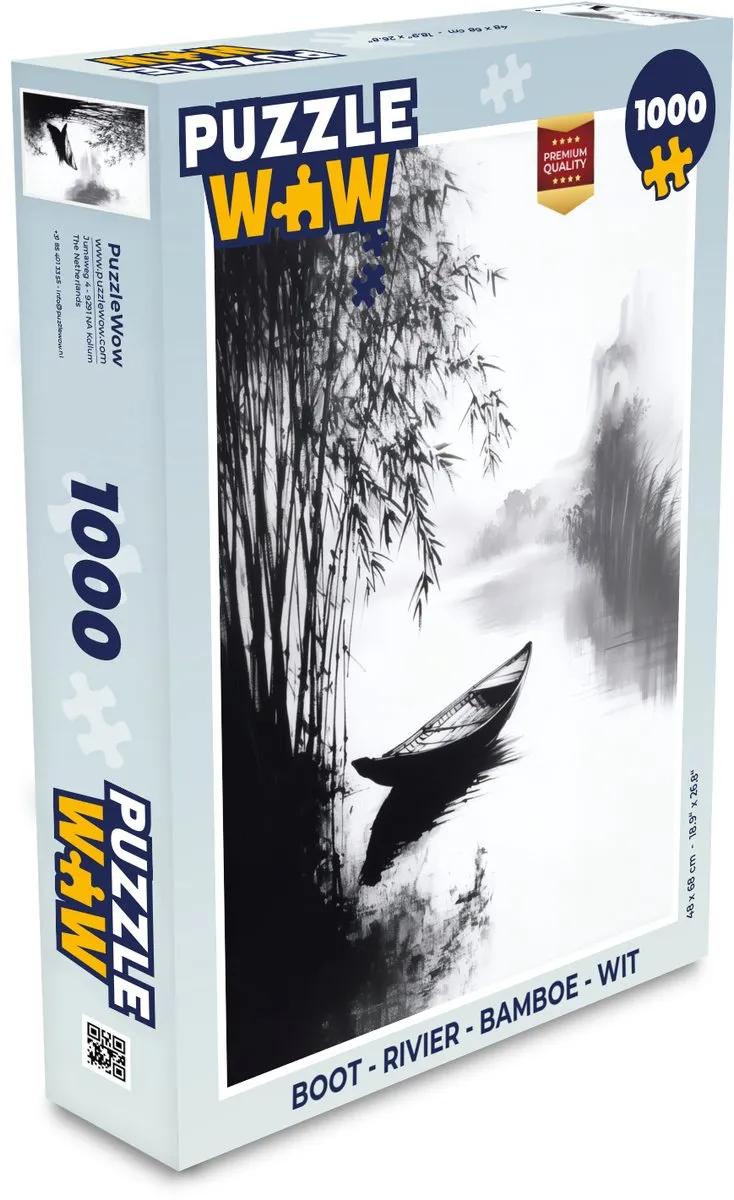 PuzzleWow Boot Rivier Legpuzzel 1000 Stuks