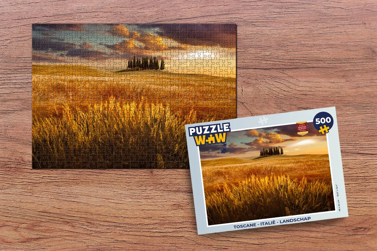 PuzzleWow Toscane Legpuzzel 500 Stuks - Multicolor