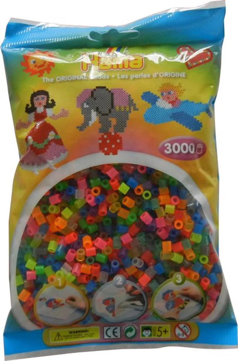 Hama Transparante Strijkkralen 3000 Stuks - Multicolor - afbeelding 3 van 3