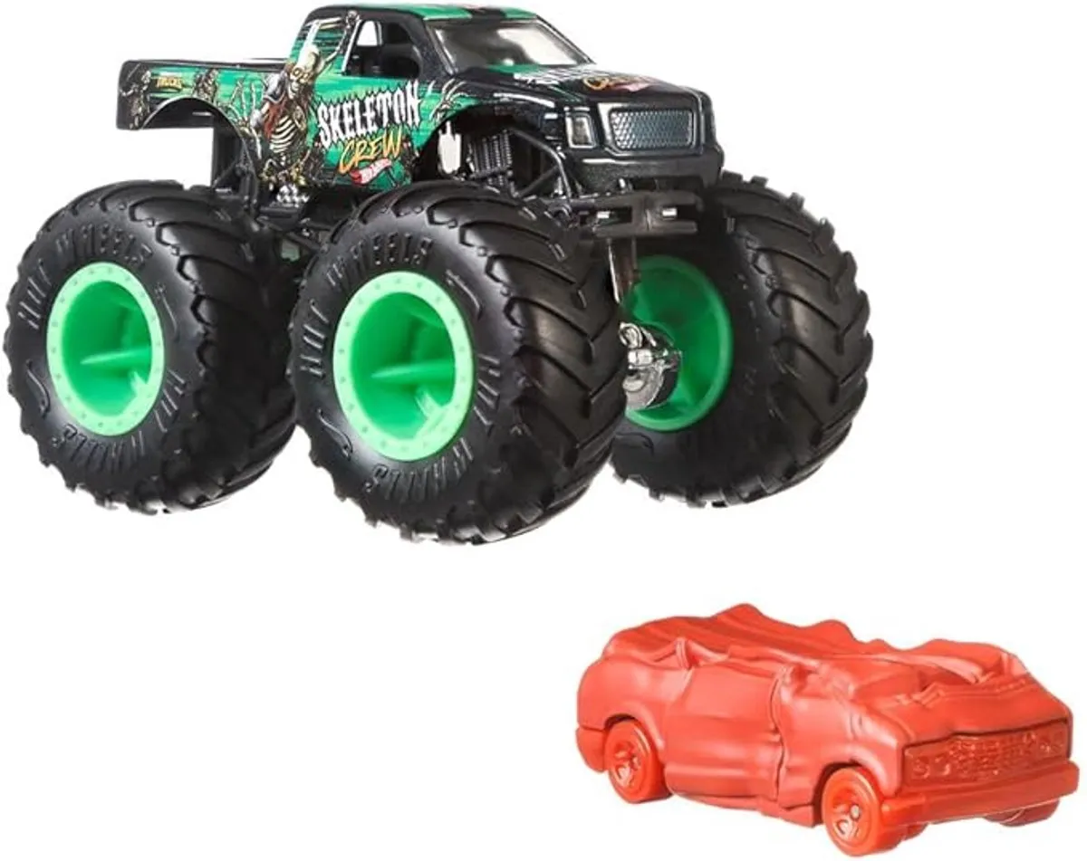 Hot Wheels Monster Jam Truck Skeleton Crew GRH81 - 9cm - Meerkleurig