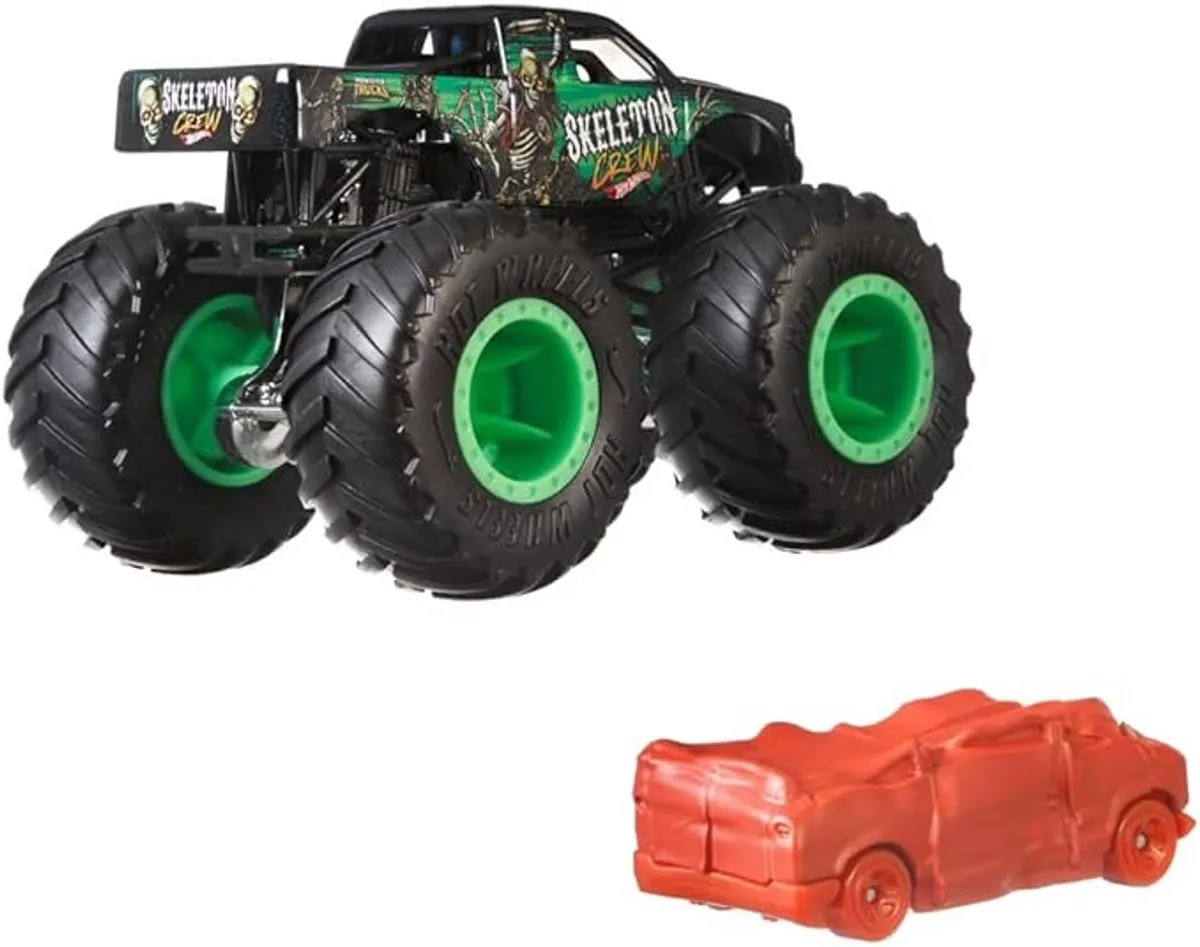Hot Wheels Monster Jam Truck Skeleton Crew GRH81 - 9cm - Meerkleurig