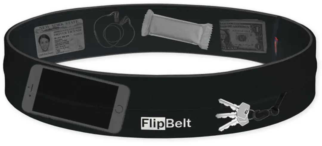 FlipBelt Classic Hardloopriem - Zwart - XXS - afbeelding 4 van 4