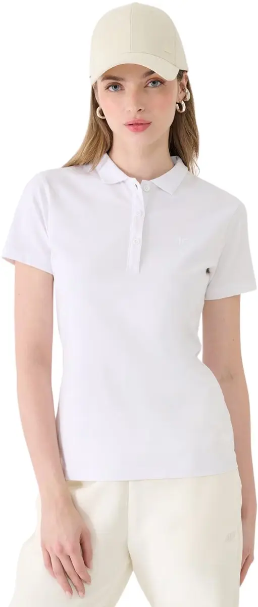 4F T-shirt Dames Poloshirt Wit