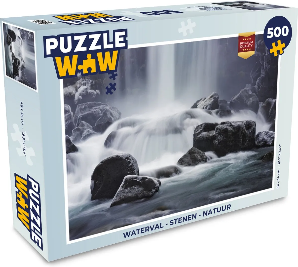 PuzzleWow Waterval Natuur Legpuzzel 500 Stuks