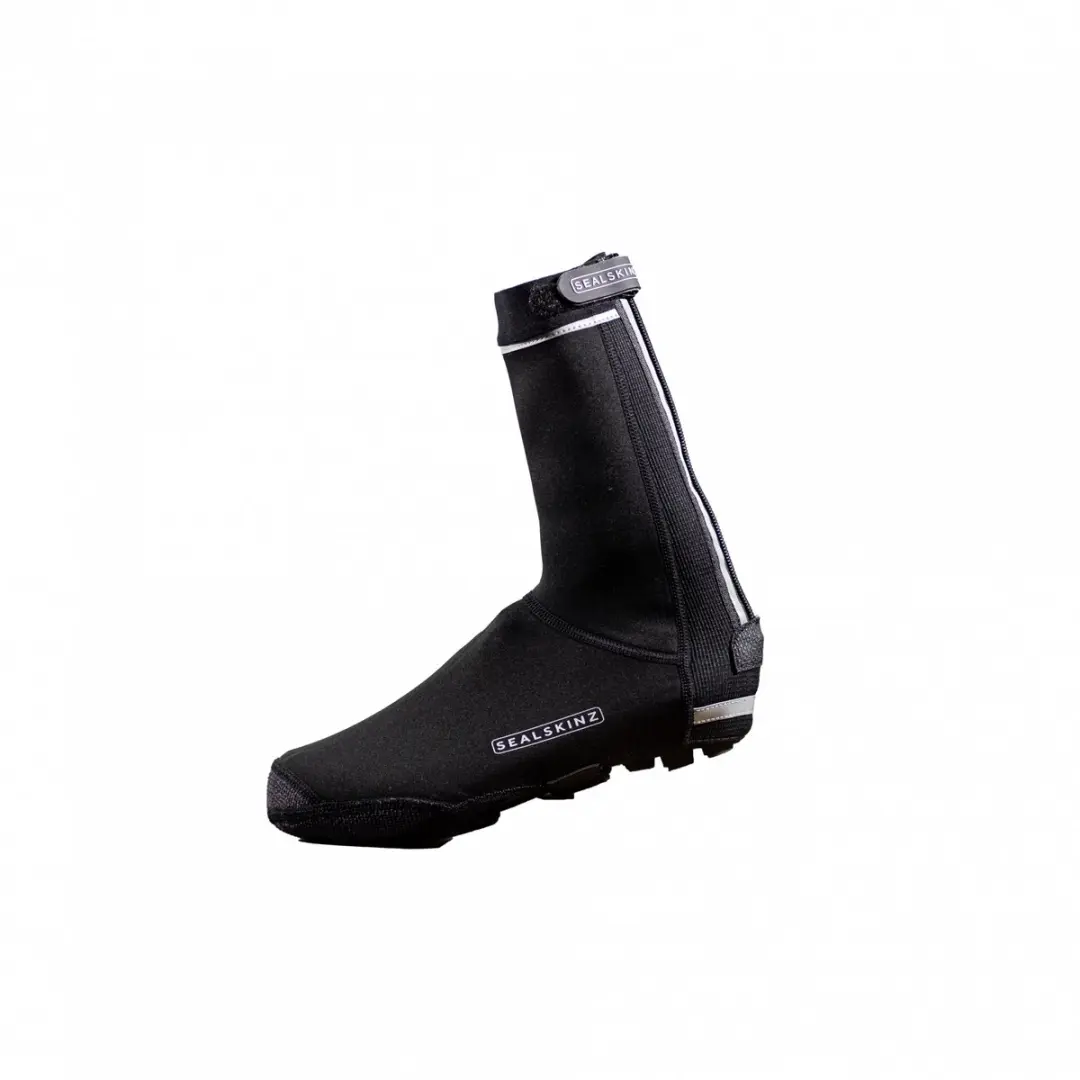Sealskinz Caston fietsoverschoenen met open zool BLACK