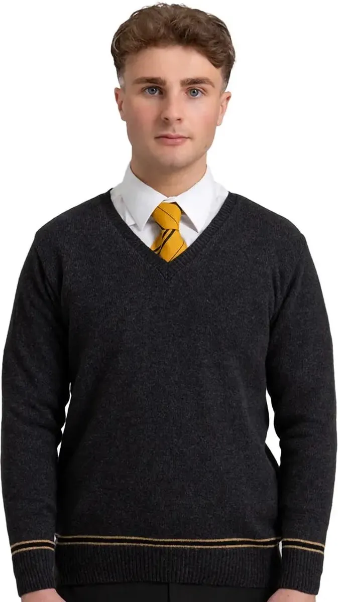 Harry Potter Lochaven Hufflepuff V-Neck Sweater - S - Multicolor
