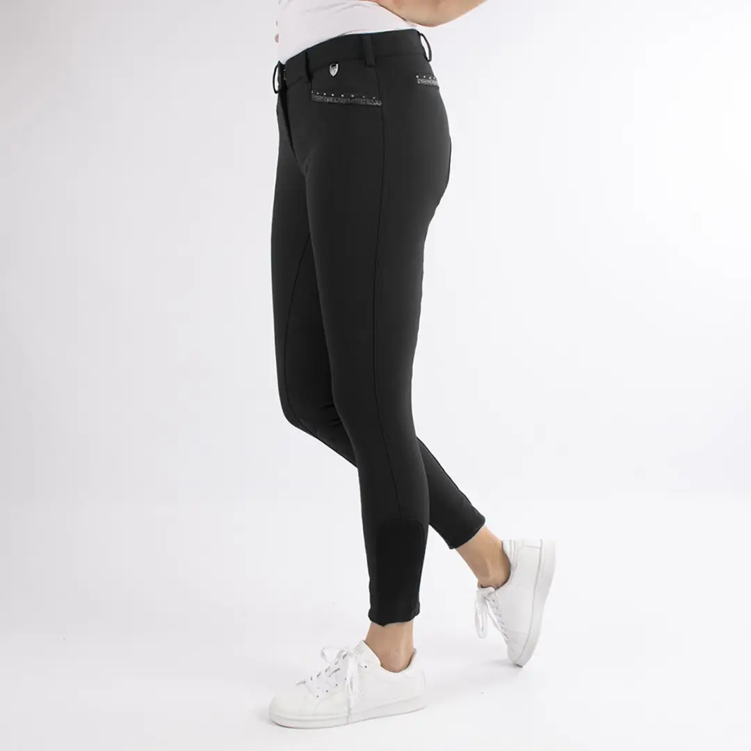 Horka Alexa Rijbroek Full Grip Kids - Zwart - 140 - afbeelding 4 van 6