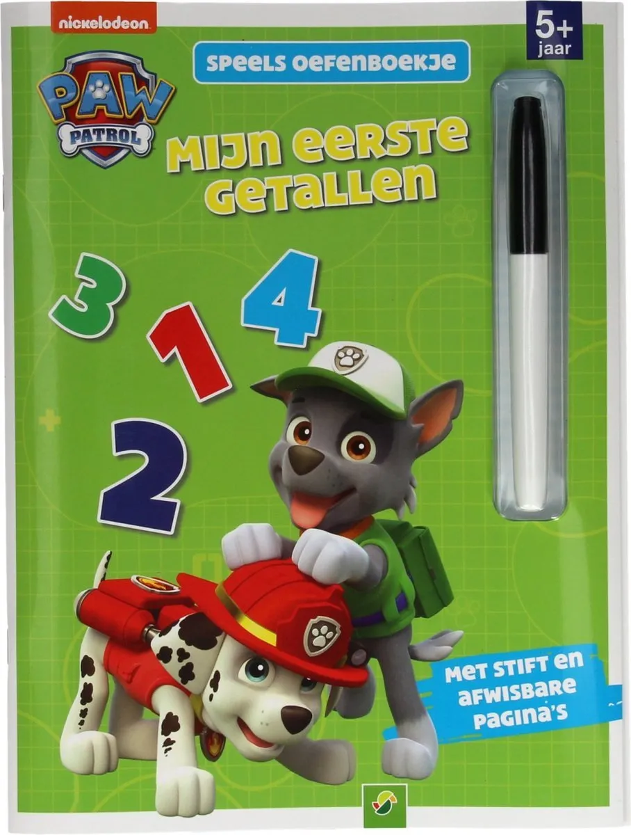 Nickelodeon Paw Patrol Oefenboekje Mijn Eerste Getallen 5+