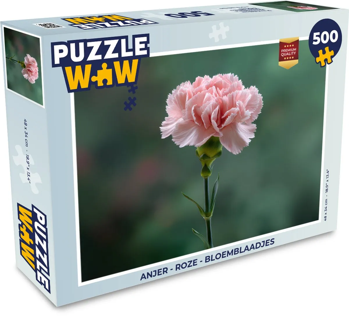 PuzzleWow Anjer Roze Legpuzzel 500 Stuks