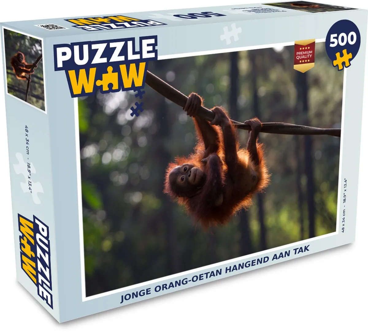 PuzzleWow Jonge Orang-oetan Legpuzzel 500 Stuks