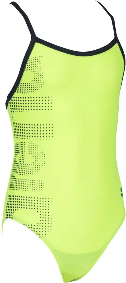 Arena Logo Kids Girl One Piece Green-Navy