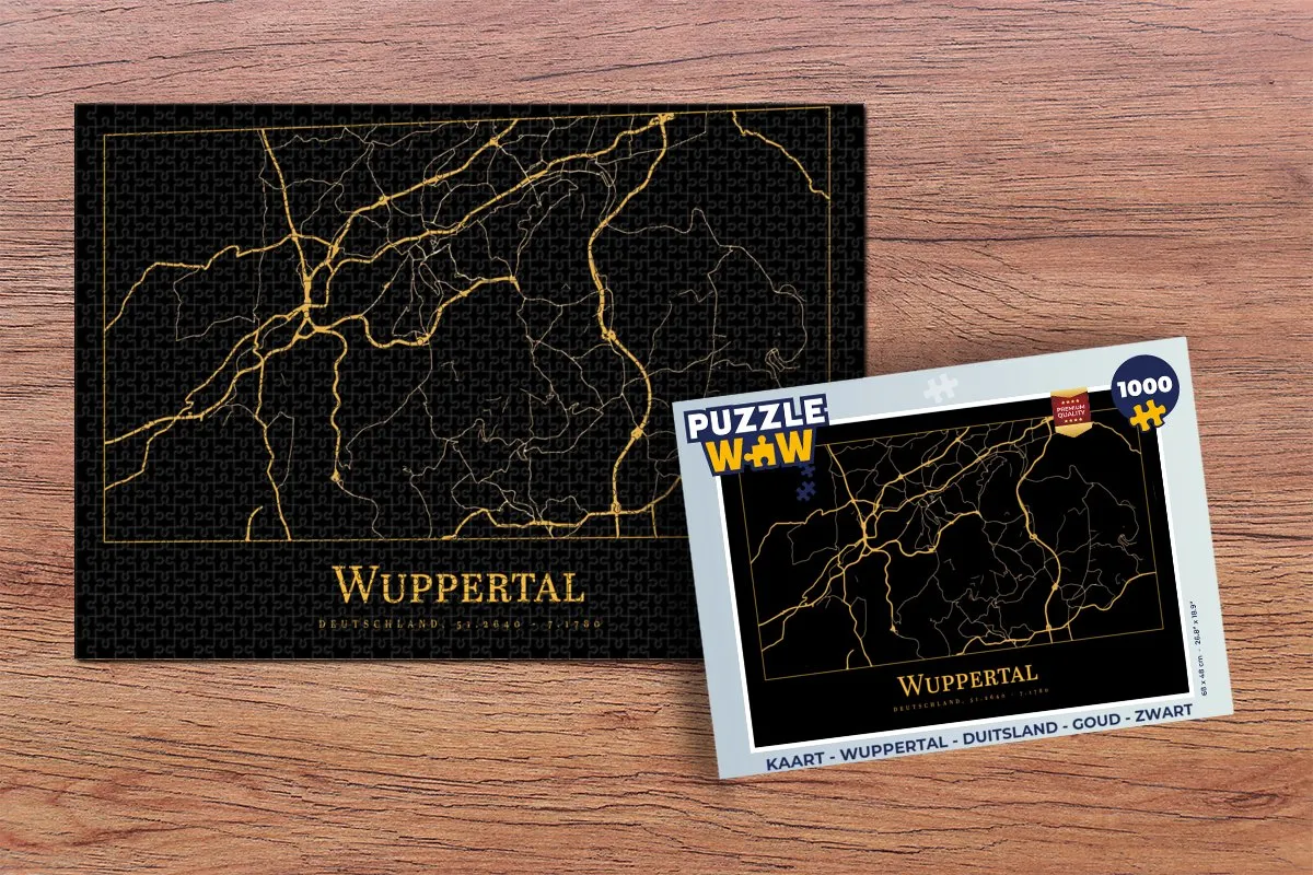 PuzzleWow Wuppertal Legpuzzel 1000 Stuks - Multicolor