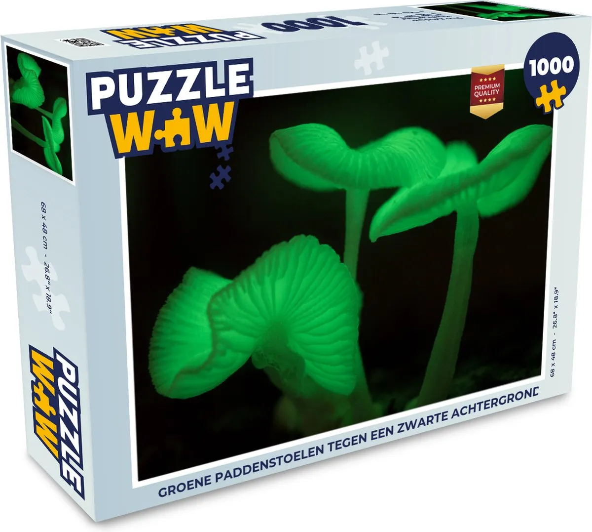 PuzzleWow Groene Paddenstoelen Legpuzzel 1000 Stuks