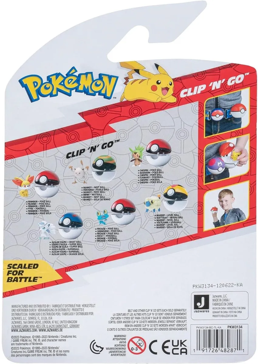 Pokémon Clip 'N' Go Chespin Speelfiguur - Multicolor