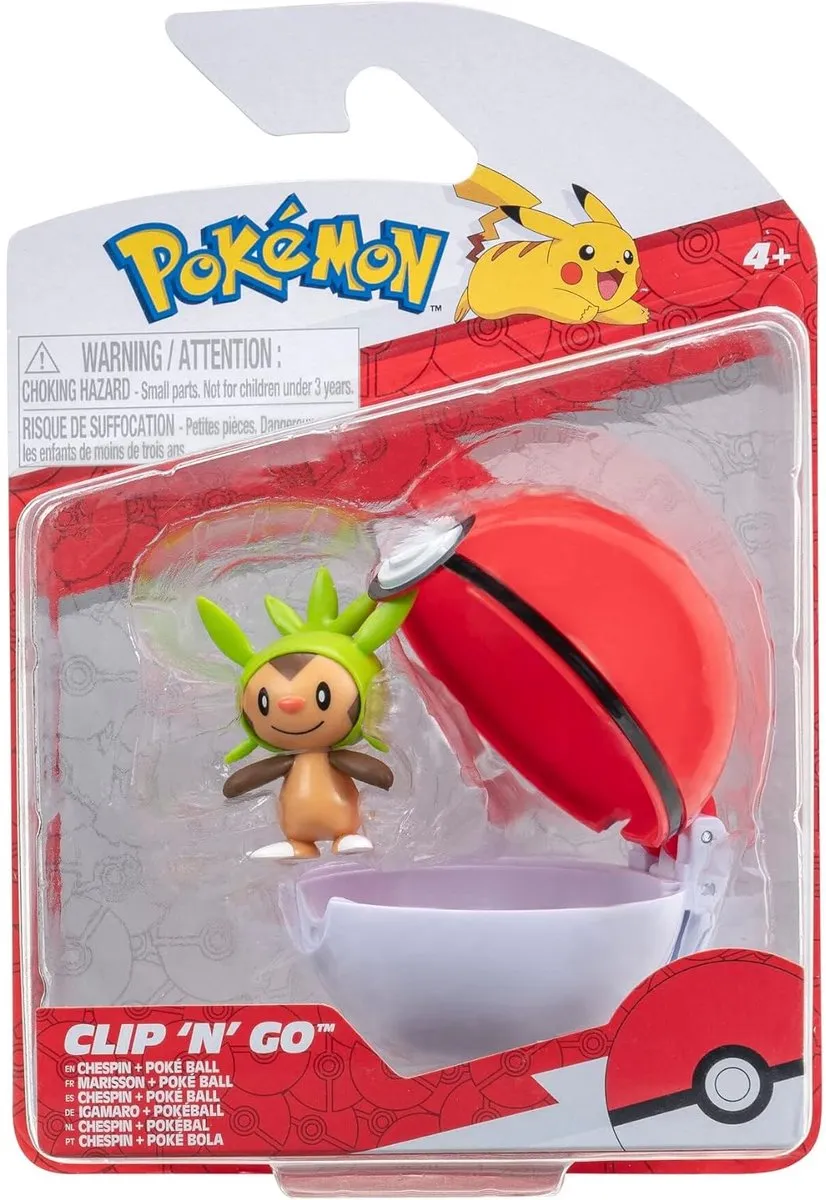 Pokémon Clip 'N' Go Chespin Speelfiguur