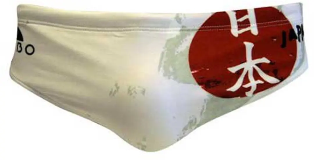 Turbo Japan Flag Zwemslip Wit 9-10 Years Jongen