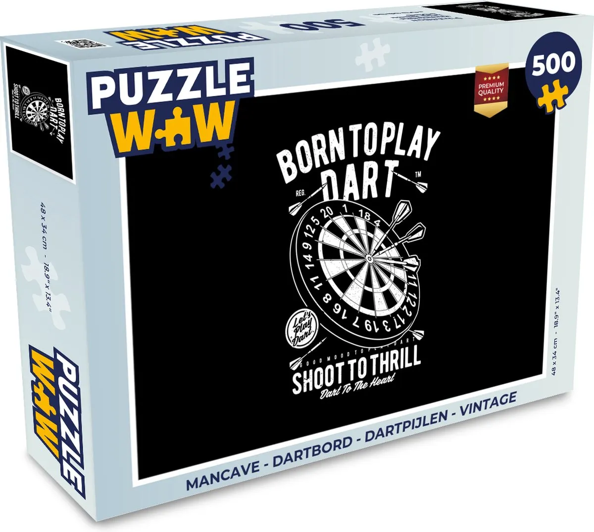 PuzzleWow Mancave Dartbord & Pijlen