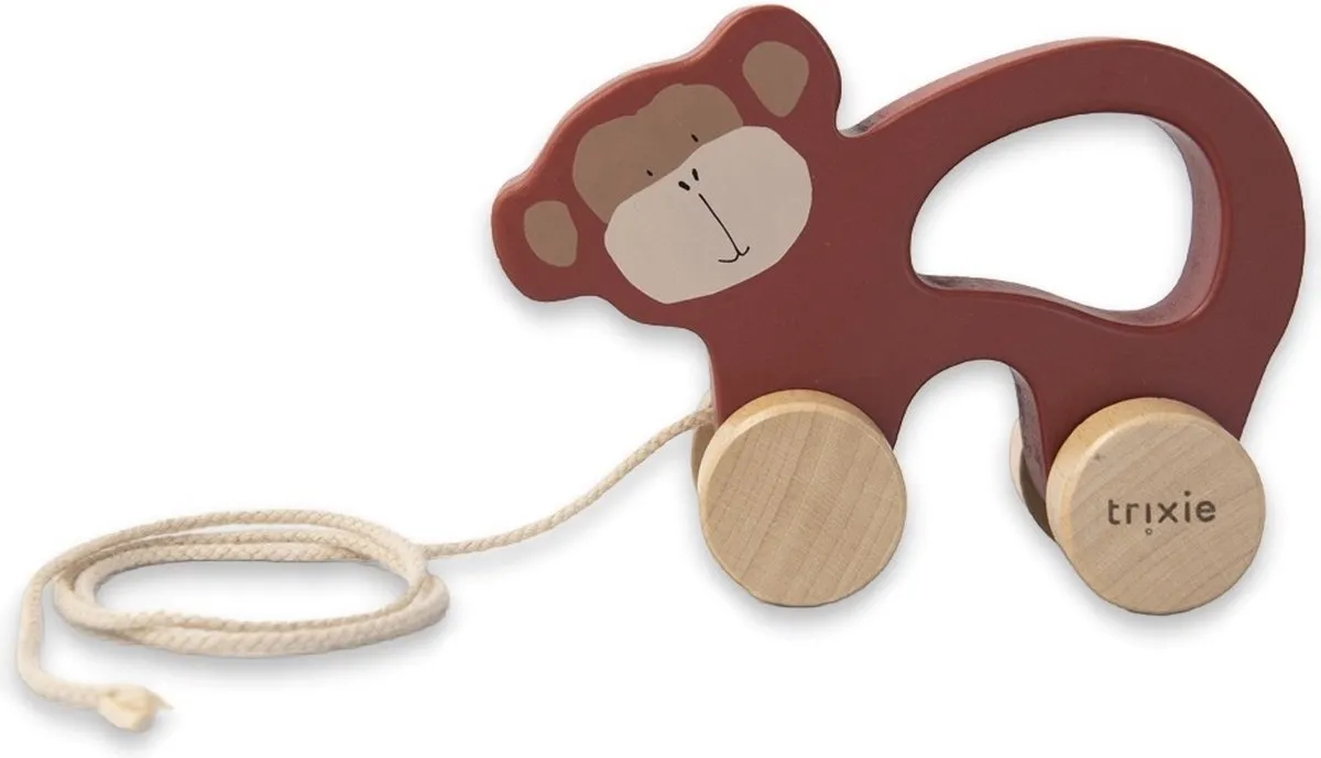 Trixie Houten Trekspeeltje Mr. Monkey - Bruin - afbeelding 6 van 6