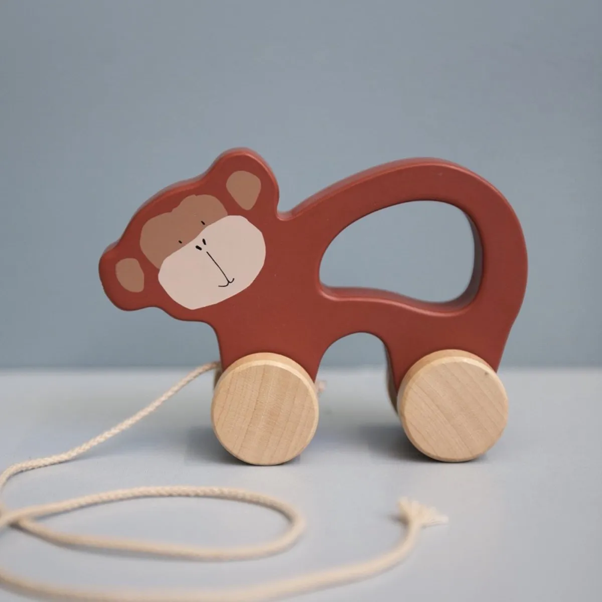 Trixie Houten Trekspeeltje Mr. Monkey - Bruin