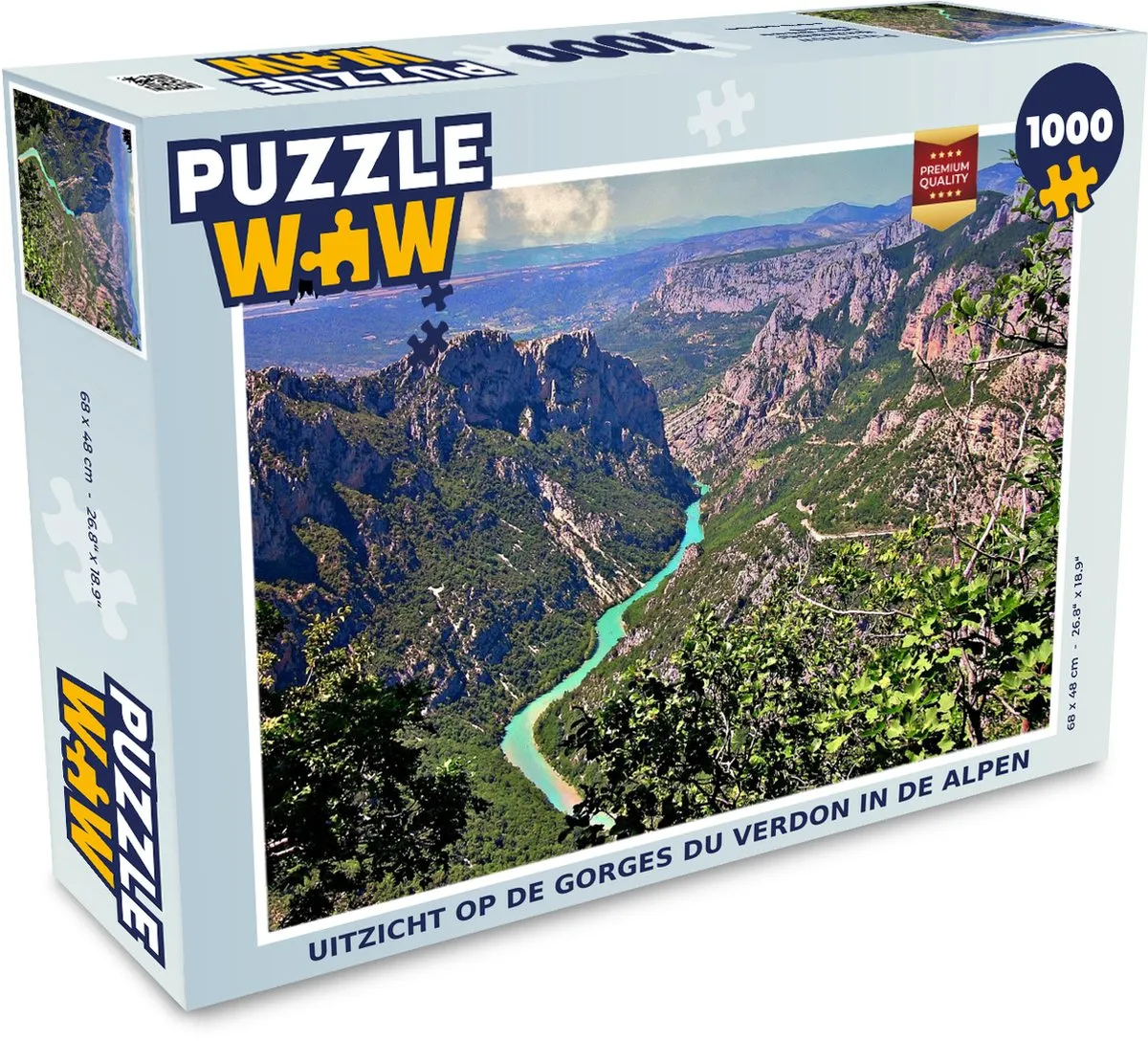 PuzzleWow Legpuzzel Gorges du Verdon 1000 Stuks
