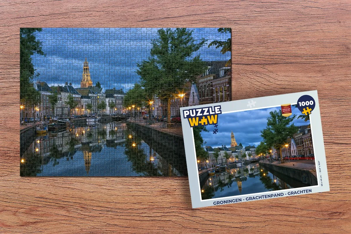 Puzzel Groningen - Grachtenpand - Grachten - Legpuzzel - Puzzel 1000 stukjes volwassenen