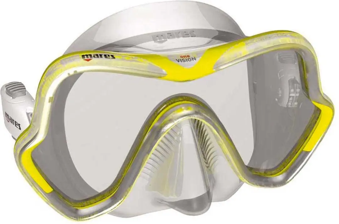 Mares One Vision Duikmasker Transparant,Geel