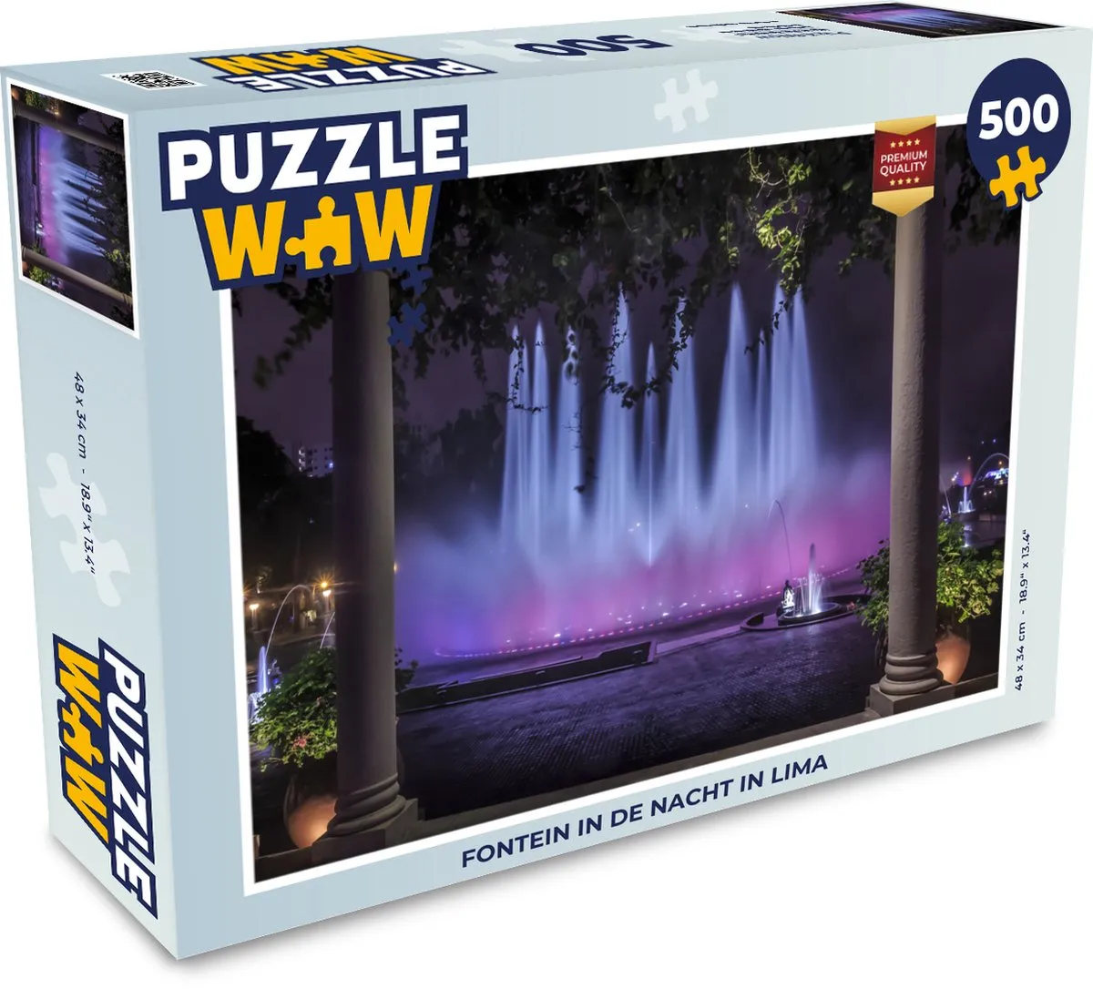 PuzzleWow Legpuzzel Lima Nachtscène 500 Stuks
