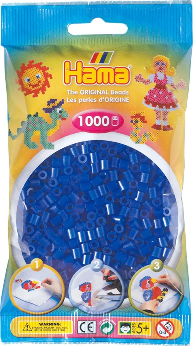 Hama Strijkkralen Blauw Neon - 1000 Stuks