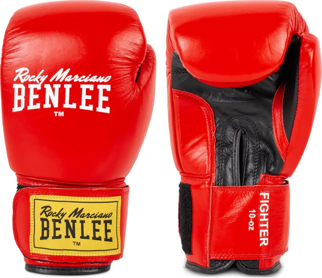 Benlee Fighter Leren Bokshandschoenen Rood 10 oz