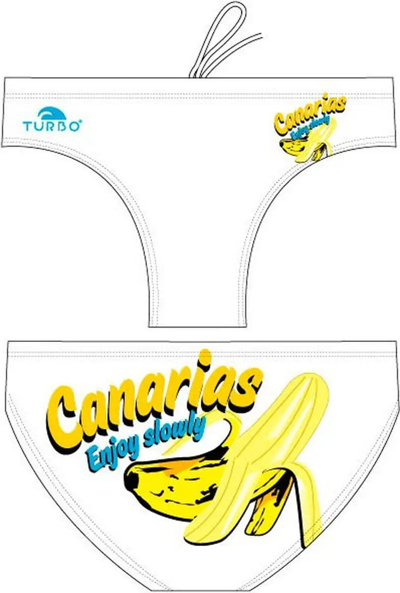 Turbo Banana Enjoy Slowly Waterpolo Zwemslip Wit L Man