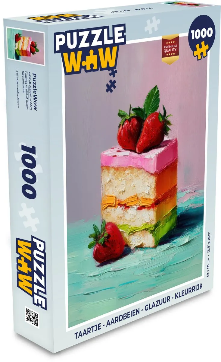 PuzzleWow Taartje Legpuzzel 1000 Stuks