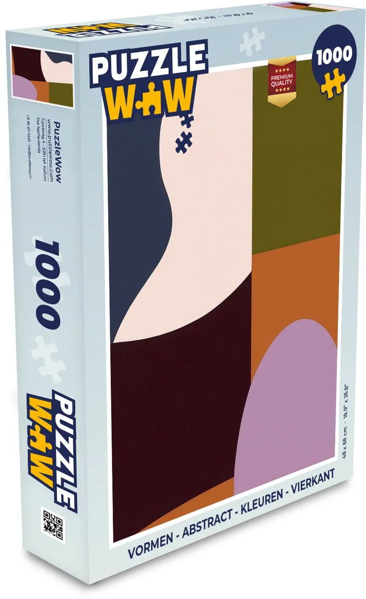 PuzzleWow Abstract Vormen Legpuzzel 1000 Stuks