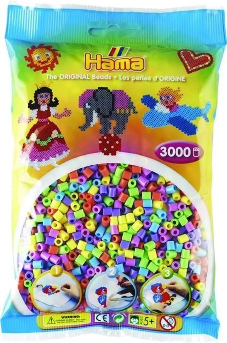 Hama Strijkkralen Past 3000 Stuks - Multi