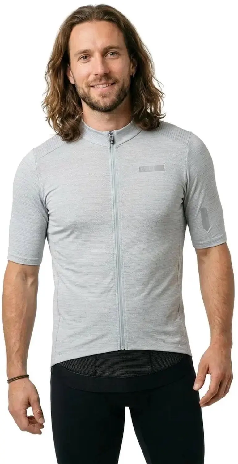 Q36.5 Adventure Tech Merino Korte Mouw Wielertrui Grijs M Man