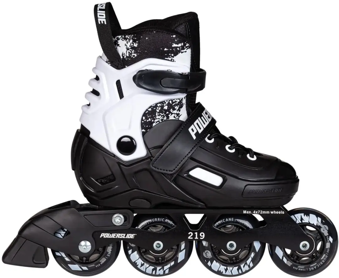 Powerslide Khaan Magic Junior Skeelers - Verstelbaar - Zwart/Wit - afbeelding 2 van 6