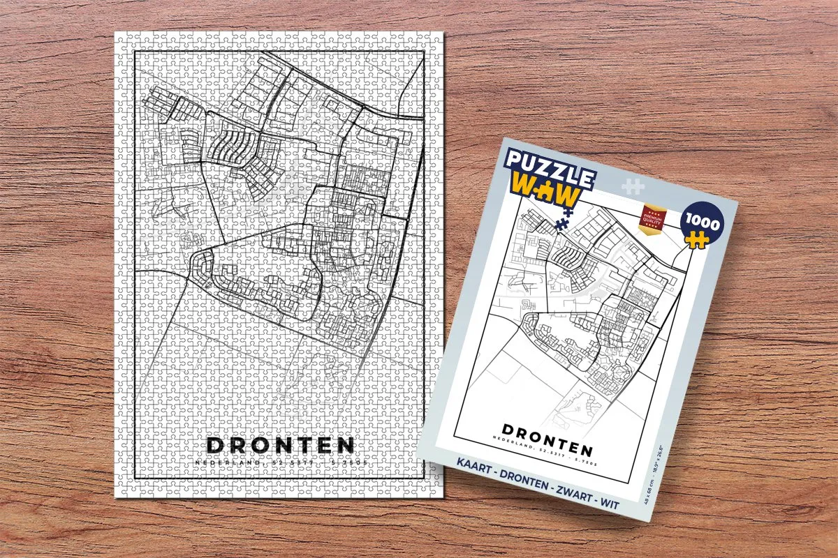 PuzzleWow Dronten Legpuzzel 1000 Stuks - Multicolor