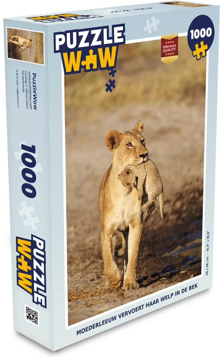 PuzzleWow Leeuw Welp Legpuzzel 1000 Stuks