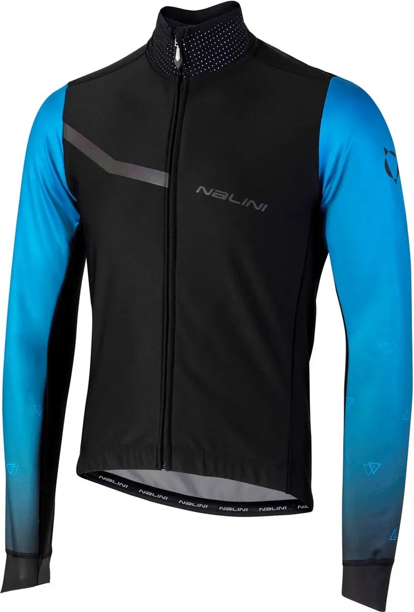Nalini Fietsjack Heren Zwart Blauw - AIW PRO GARA JKT 2.0 WINTER JACKET BLACK/BLUE CYCLADES - M