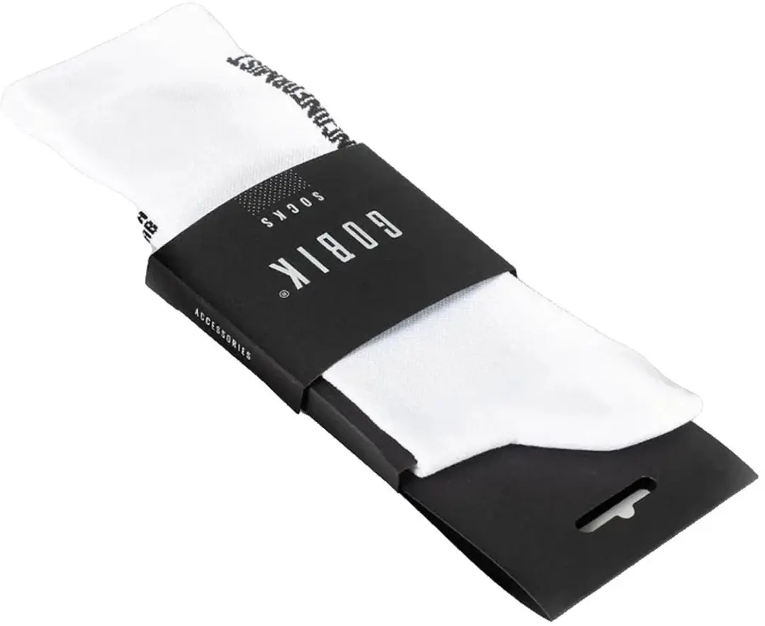 Gobik Superb Fietssokken Extra Lang - S-M - Wit/Zwart - afbeelding 4 van 6