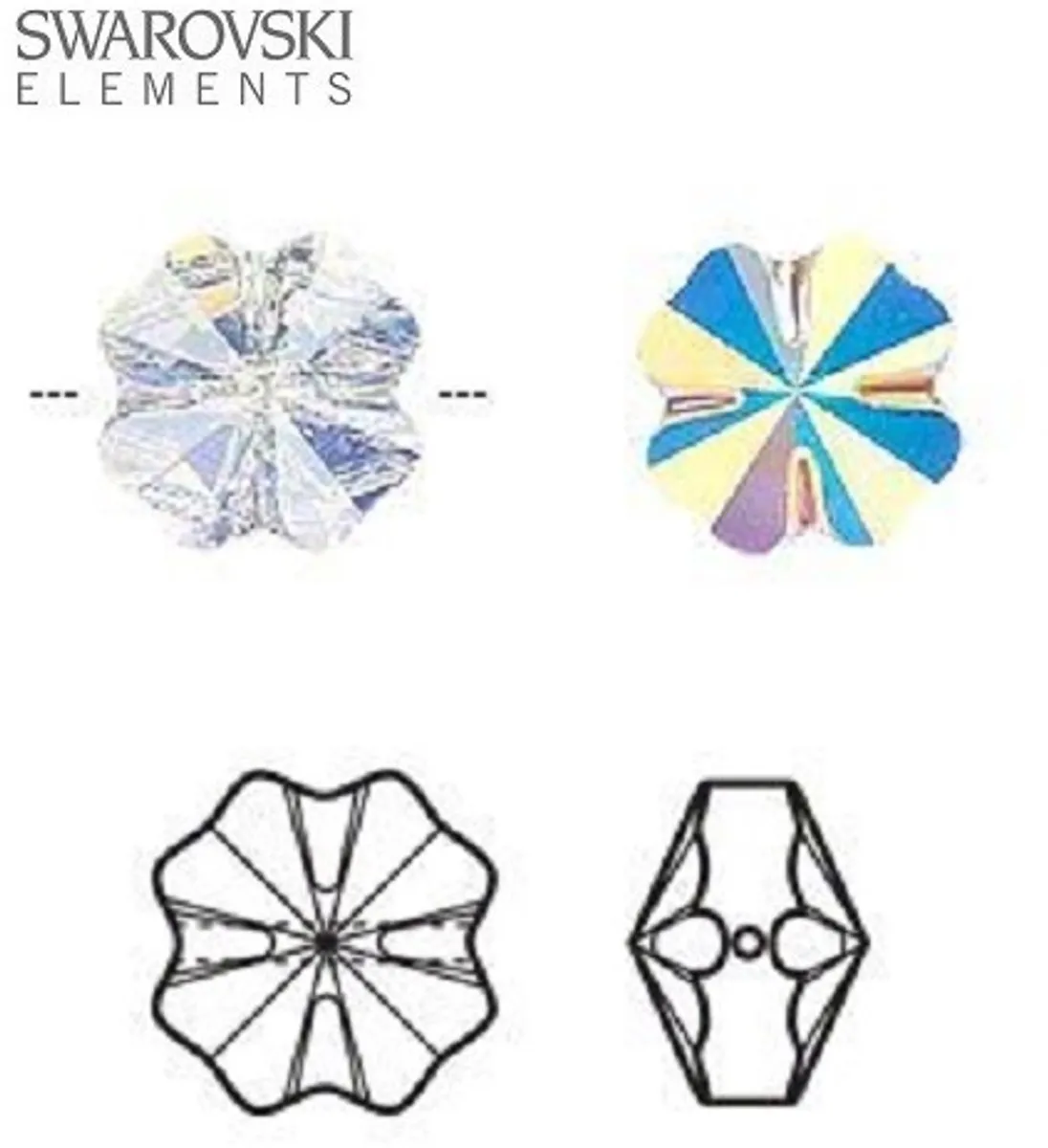 Swarovski Elements Klaver kralen 8mm