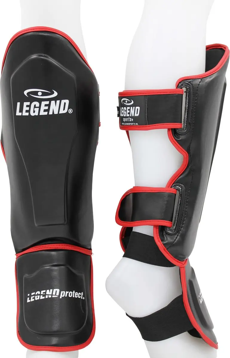 Legend Sports Scheenbeschermers Best Unisex Zwart/rood Maat L
