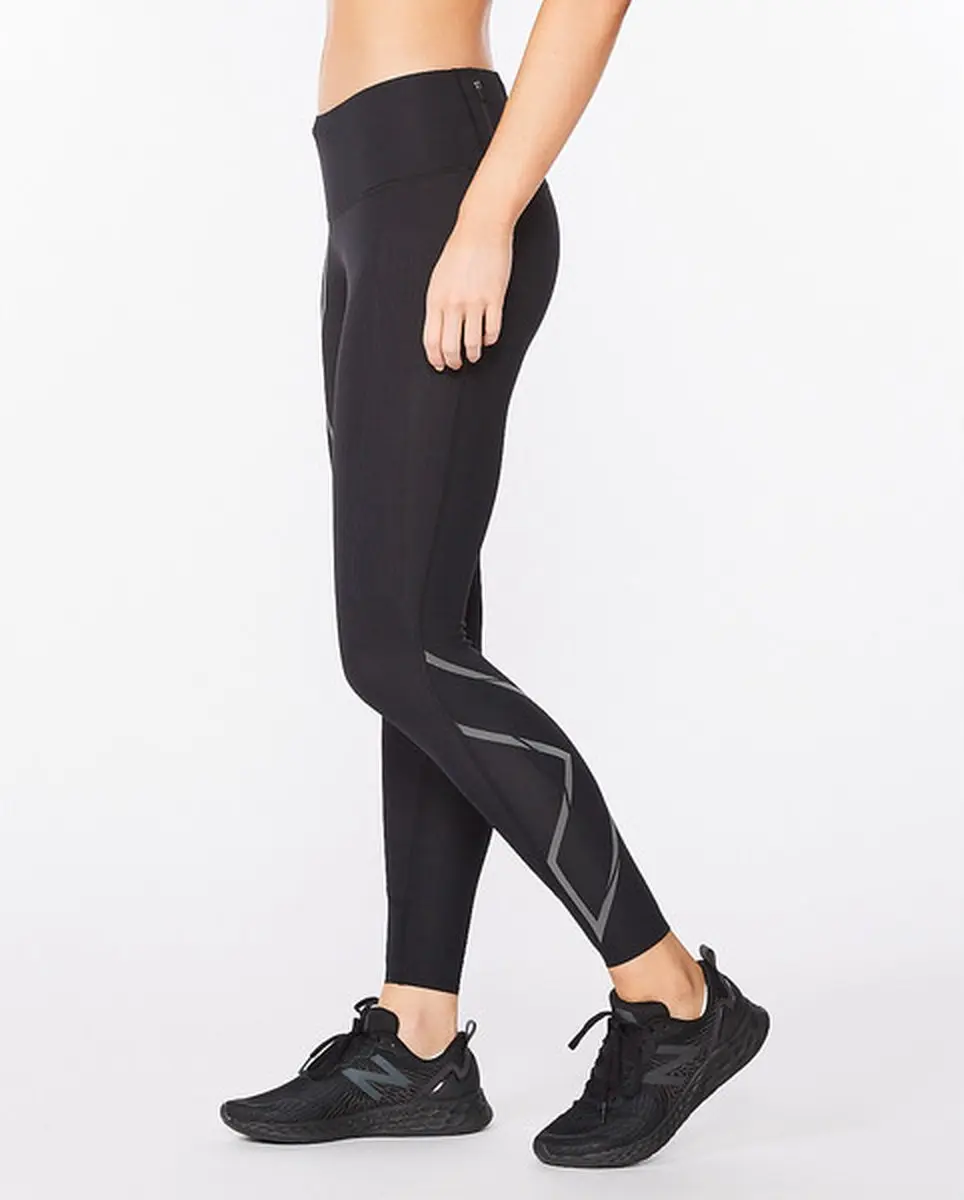 2XU Light Speed Mid-Rise Compressie Panty Dames - Zwart - afbeelding 5 van 6