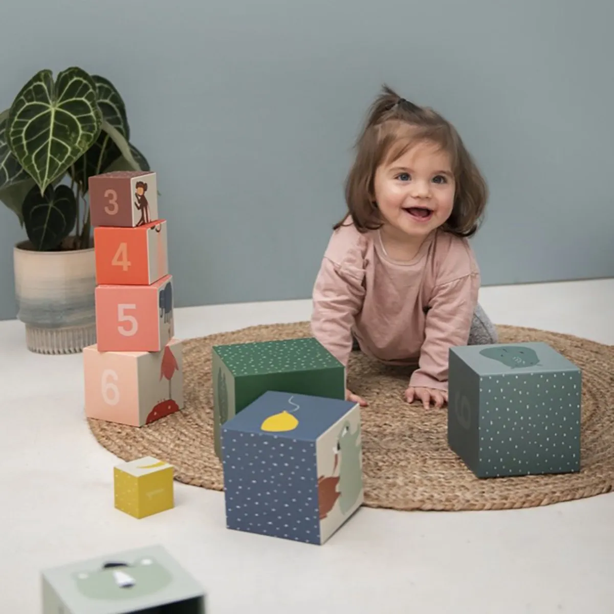 Trixie Stapelblokken Toren Dierenfiguren - 10 Stuks - Multi