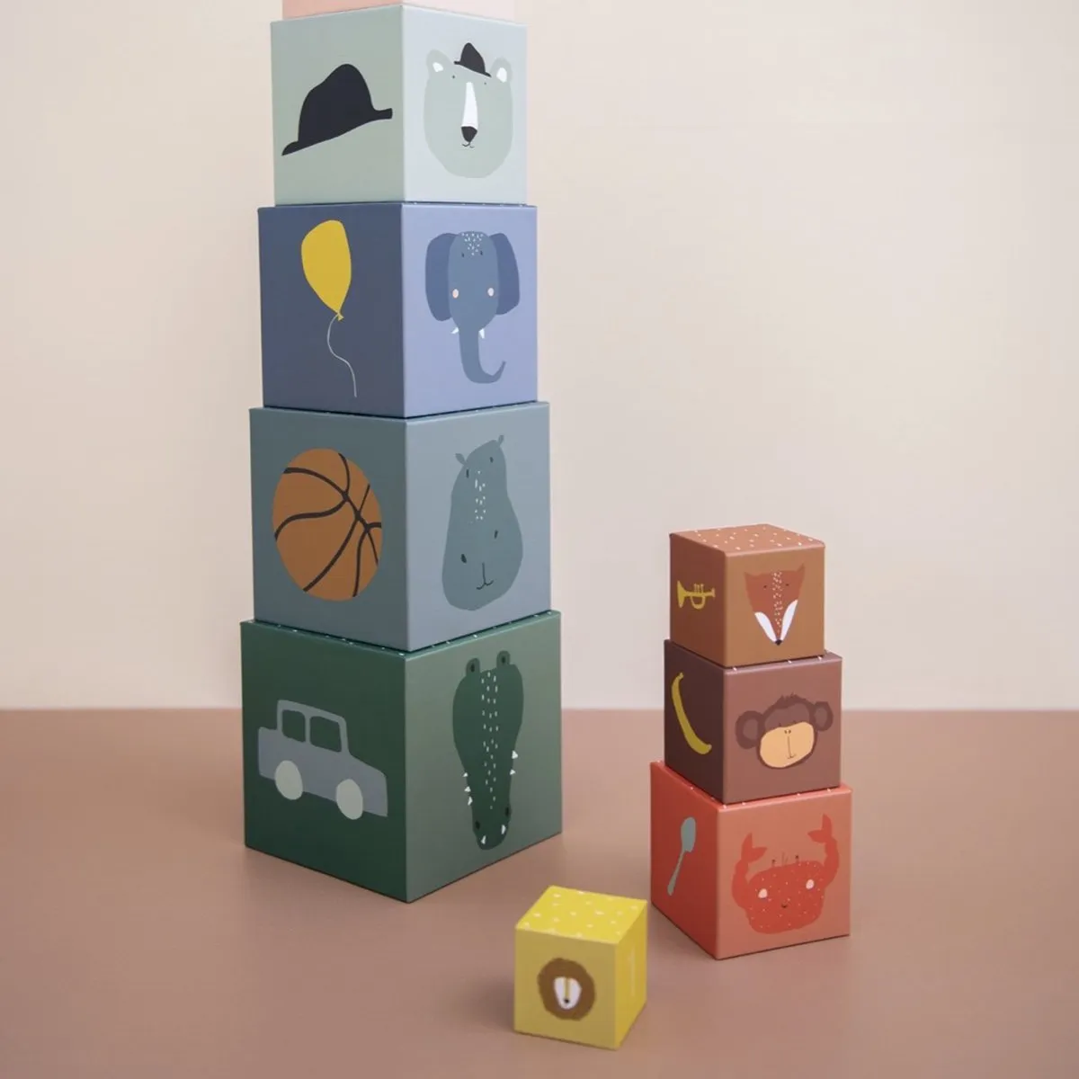 Trixie Stapelblokken Toren Dierenfiguren - 10 Stuks - Multi