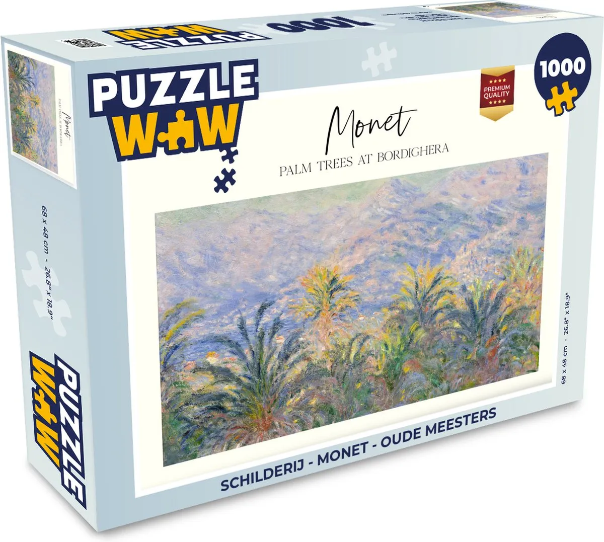 PuzzleWow Monet Oude Meesters Legpuzzel 1000 Stuks