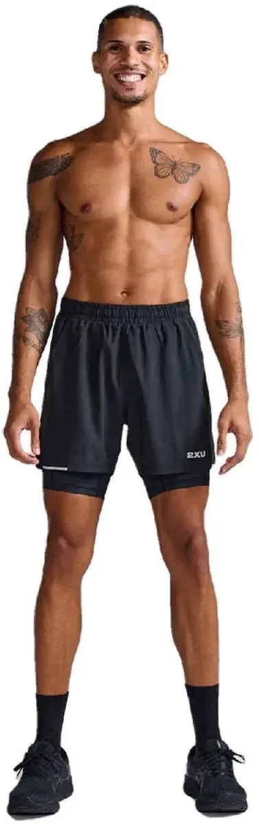 2xu Aero Mesh 5´´ 2-in-1 Korte Broek Zwart XL Man