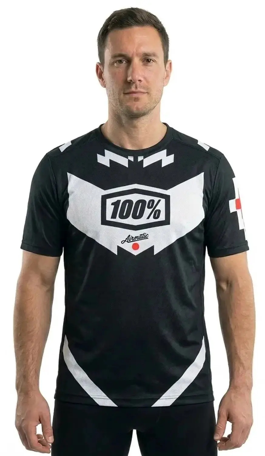 100% Airmatic Jeromino Enduro/Trail Jersey korte mouwen zwart Maat XL