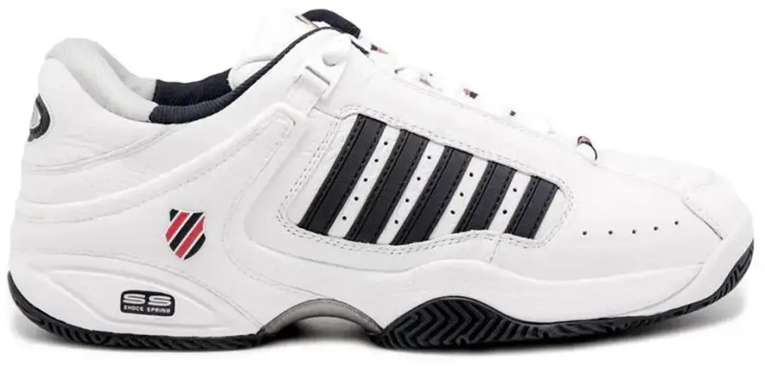 K-Swiss Defier RS Tennisschoenen - White/Dress Blues/Fiery Red - afbeelding 2 van 4